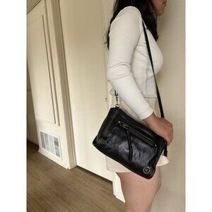 The Sak - Crossbody Mini Bag Genuine Leather Handbag Adjustable - Black